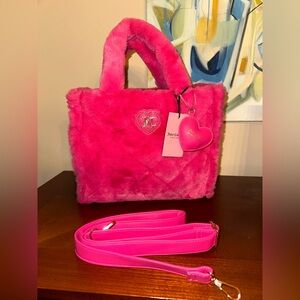 Juicy Couture Vibrant Pink Faux Fur Tote 💖